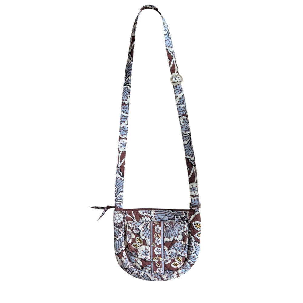 Vera Bradley Java Blue Mini Hipster Crossbody Bag - Retired 2006 Y2K Boho